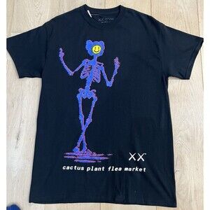 KAWS X Cactus Plant Flea Market T-Shirt Black (KAWS-SS06) Graphic Size Medium
